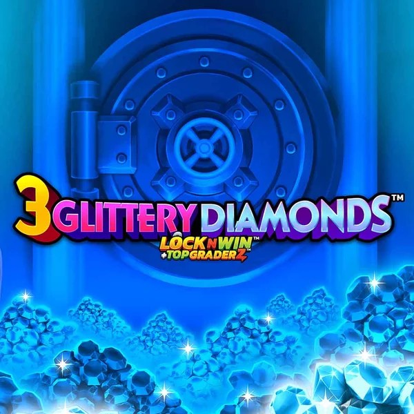 3 Glittery Diamonds logo by PearFiction Studios at Slotosport Casino3 Glittery Diamonds