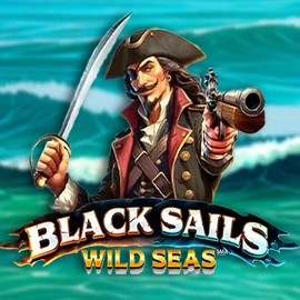 Black Sails Wild Seas logo by Infinity Dragon Studios at Slotosport CasinoBlack Sails Wild Seas