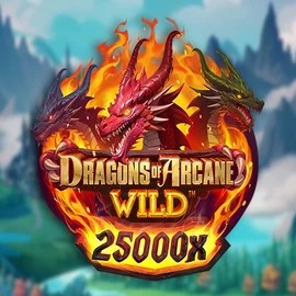 Dragons of Arcane Wild slot logo by Foxium at Slotosport CasinoDragons of Arcane Wild