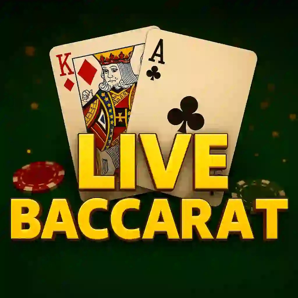 Live Baccarat online game logo by Evolution on slotosport-casino.uk