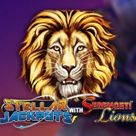 Stellar Jackpots with Serengeti Lions logo – Jackpots by Lightning Box Game at Slotosport Casino
